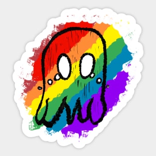 Rainbow Pride Baby Boo Sticker